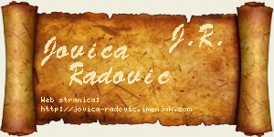 Jovica Radović vizit kartica